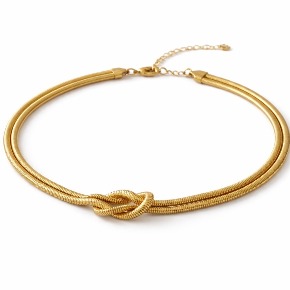 Gold Knot Necklace (2715)